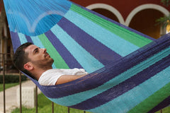Jumbo Size Cotton Hammock in Oceanica - JUST Hammocks