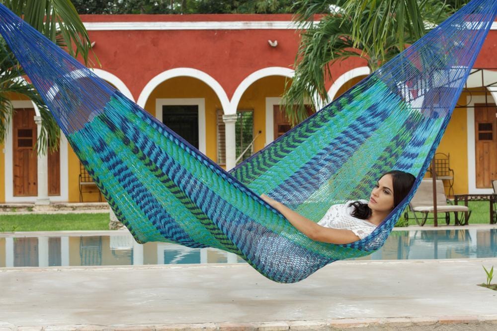 Jumbo Size Outdoor Cotton Hammock in Caribe - JUST Hammocks