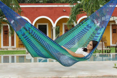 Jumbo Size Outdoor Cotton Hammock in Caribe - JUST Hammocks