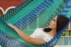 Jumbo Size Outdoor Cotton Hammock in Caribe - JUST Hammocks