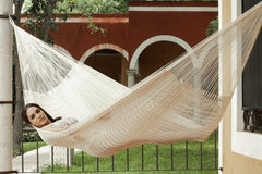 Jumbo Size Outdoor Cotton Hammock in Cream - JUST Hammocks