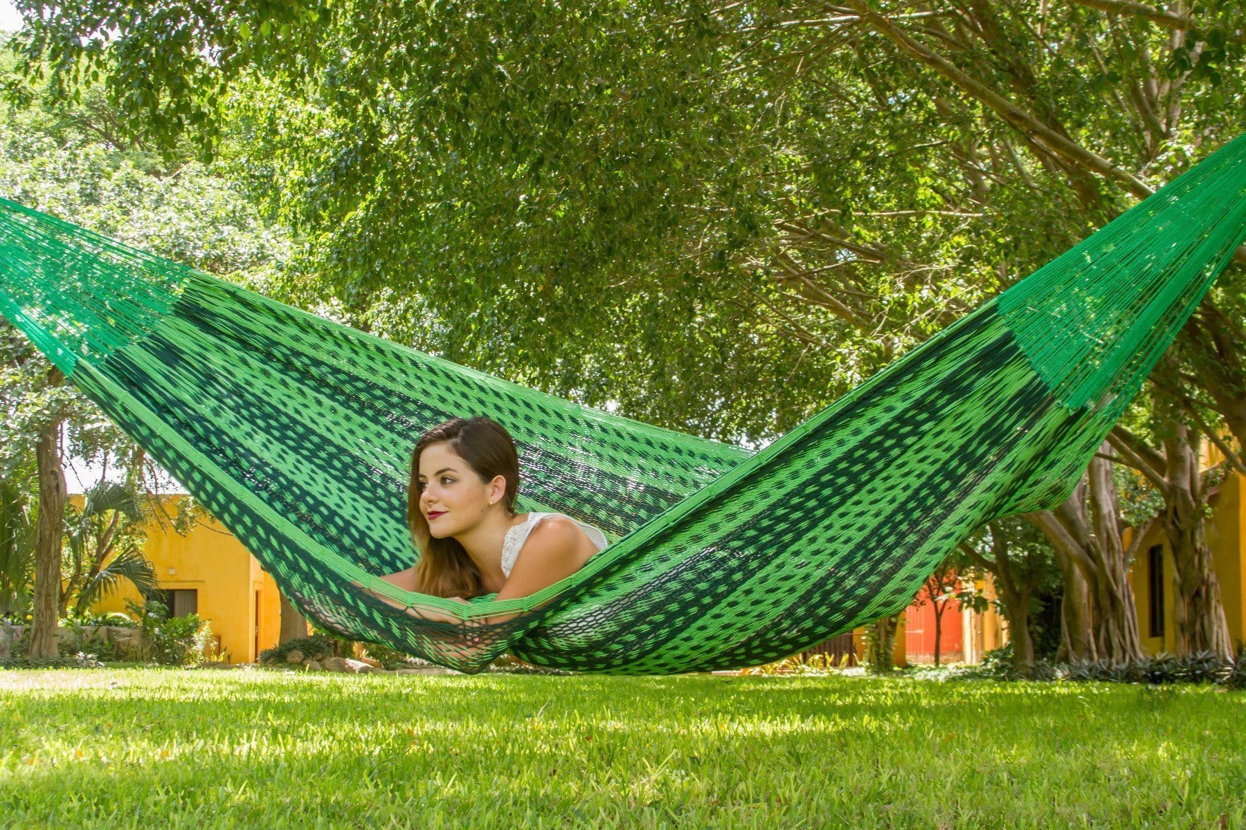 Jumbo Size Outdoor Cotton Hammock in Jardin - JUST Hammocks