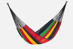 Jumbo Size Outdoor Cotton Hammock in Rasta - JUST Hammocks