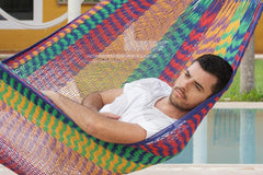 Jumbo Size Outoor Cotton Hammock in Mexicana - JUST Hammocks