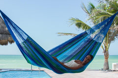 King Nylon Plus Hammock in Oceanica - JUST Hammocks
