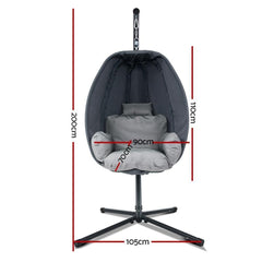 Gardeon Outdoor Furniture Egg Hammock Hanging Swing Chair Pod Lounge Chairs - JUST Hammocks
