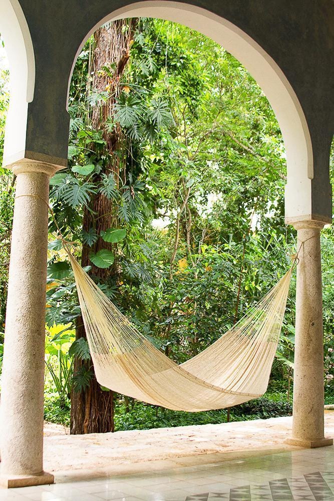Queen Cotton Hammock in Cream - JUST Hammocks