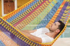 Queen Size Outdoor Cotton Hammock in Confeti - JUST Hammocks