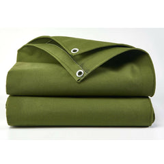 2x3m Waterproof Canvas Tarp Heavy Duty Tarpaulin Camping Dustproof Cover