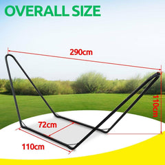 Hammock w/ Hammock Stand Combo, Single, Steel Frame Swinging Outdoor Yard Garden