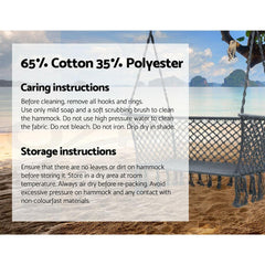 Gardeon Hammock Chair Patio 2 Person Swing Camping Hammocks Indoor Portable Grey - JUST Hammocks