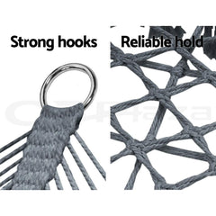 Gardeon Hammock Chair Patio 2 Person Swing Camping Hammocks Indoor Portable Grey - JUST Hammocks