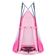 2 in 1 Hanging Tent Tree Swing Set Outdoor Hammock Chair Kids Play Yard Toy - JUST Hammocks