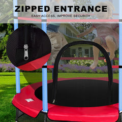 Upgrade 4.5ft Trampoline Kids Round Trampolines Enclosure Safety Net Outdoor
