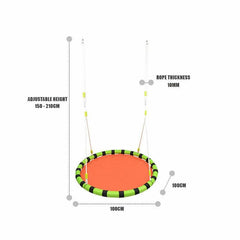 Giant 100CM Flying Saucer Tree Swing Full Set Hardwares for Indoor and Outdoor - JUST Hammocks
