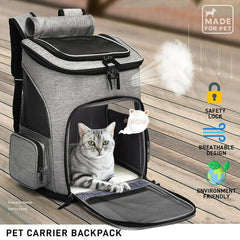 【Spacious】Cat or Dog Pet Carrier Backpack Travel Bag Front dogs Outdoor Bike - JUST Hammocks