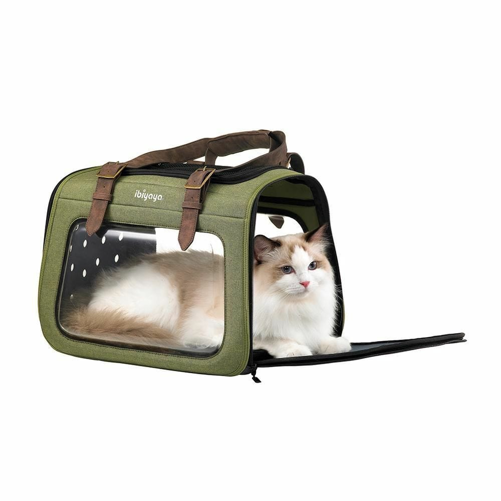 Foldable Pet Carrier Bag For Small Dog or Cat Ibiyaya Mixed Fabric Comfort - JUST Hammocks