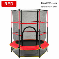 Upgrade 4.5ft Trampoline Kids Round Trampolines Enclosure Safety Net Outdoor