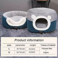 Pet Cat Basket Bed Cat House Warm Cave Kennel - JUST Hammocks