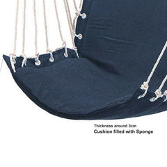 Hanging Swing Hammock Chair with Stick Sponge Cushion Indoor Outdoor Rope 2color - JUST Hammocks