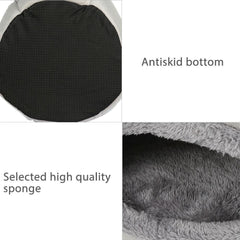 Large Pet Bed Cave Wool Cozy Cat Igloo - JUST Hammocks