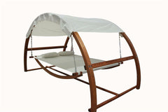 Twin Hammock with Waterproof Canopy & Hardwood Larch Frame - JUST Hammocks