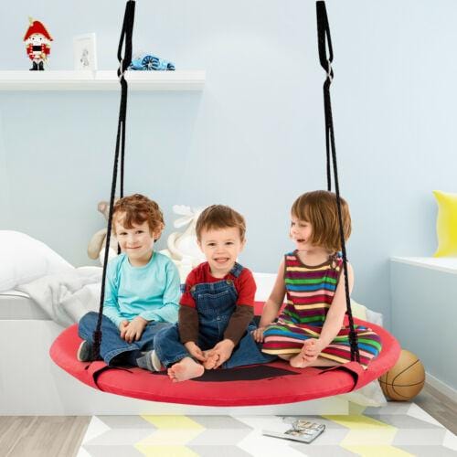 Hanging Tent Tree Swing Set 2 in 1 Outdoor Hammock Chair Kids Play Yard Toy - JUST Hammocks