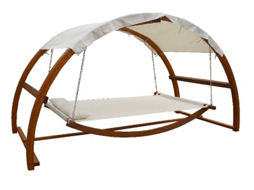 Twin Hammock with Waterproof Canopy & Hardwood Larch Frame - JUST Hammocks