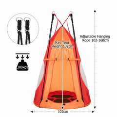 Hanging Tent Tree Swing Set 2 in 1 Outdoor Hammock Chair Kids Play Yard Toy - JUST Hammocks