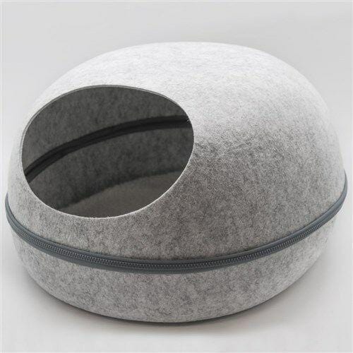 Cat Cave Bed Igloo Soft House Sleeping Bag Mat Grey Kitten Cave - JUST Hammocks