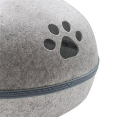 Cat Cave Bed Igloo Soft House Sleeping Bag Mat Grey Kitten Cave - JUST Hammocks