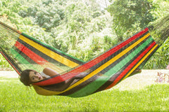 Queen Size Cotton Hammock in Rasta - JUST Hammocks