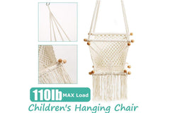 Children's Hammock Chair Swing Hanging Rope Seat Chair Indoor/Outdoor Patio Camp