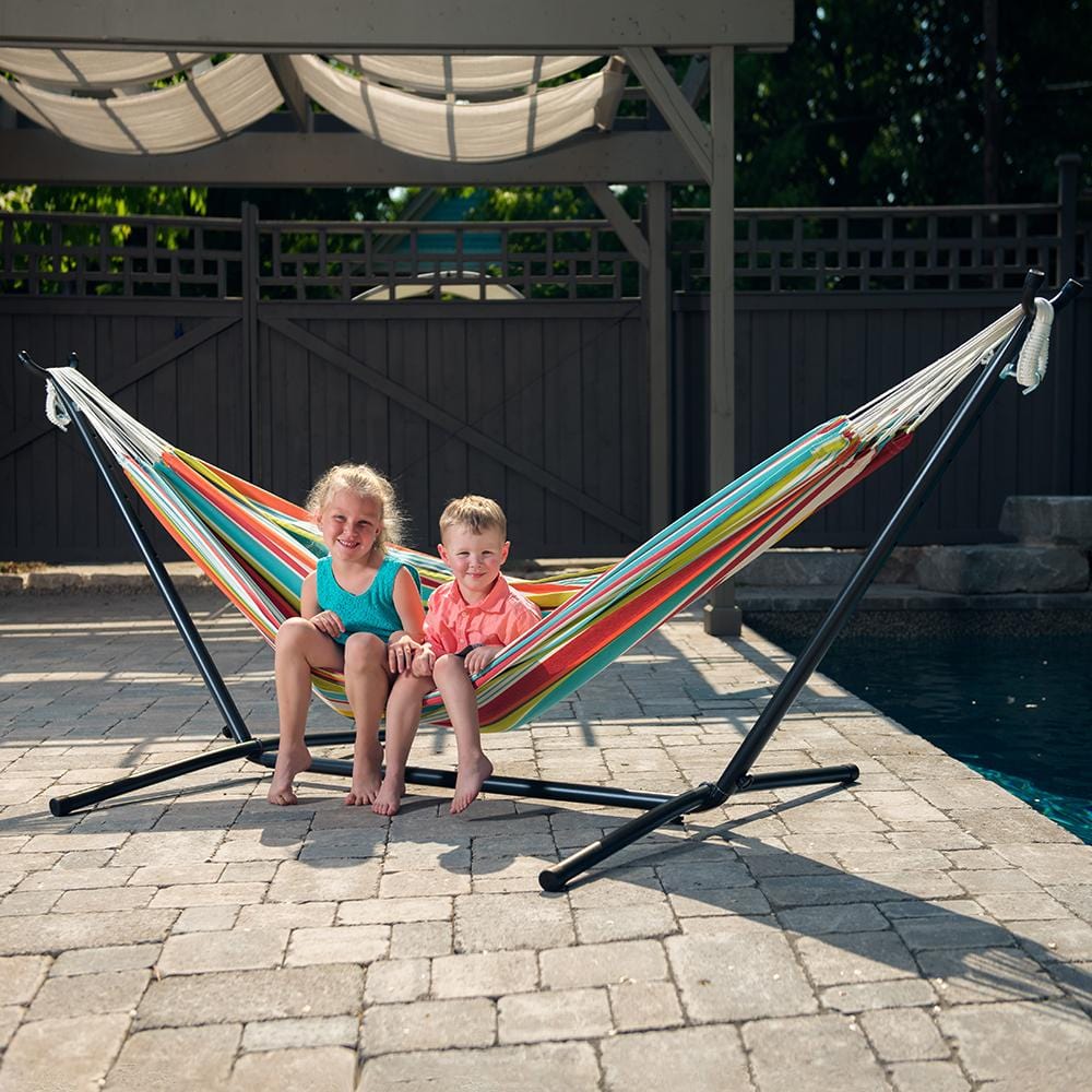 Double Polyester Hammock with Stand