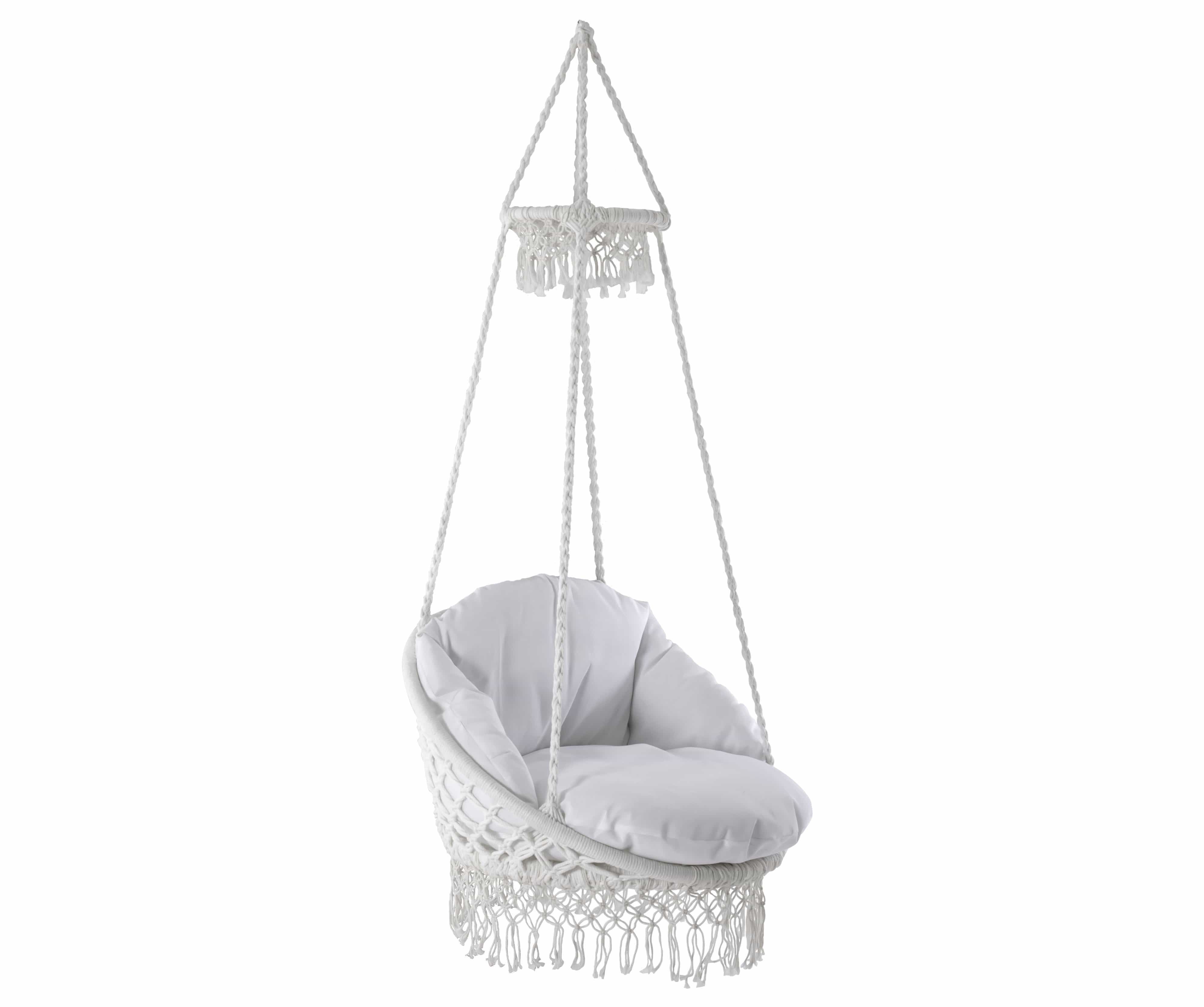 Deluxe Macrame Hanging Chair With Cushion - JUST Hammocks