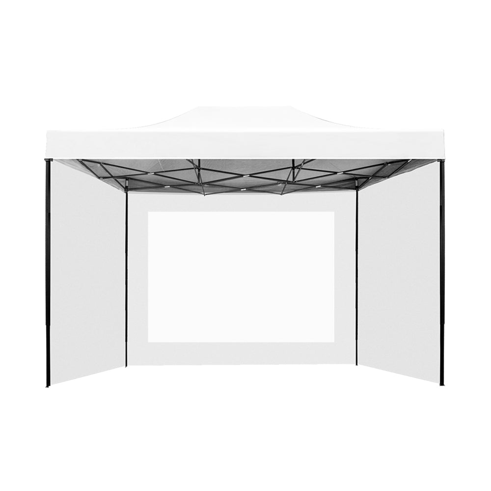 Instahut Gazebo Pop Up Marquee 3x4.5 Folding Wedding Tent Gazebos Shade White