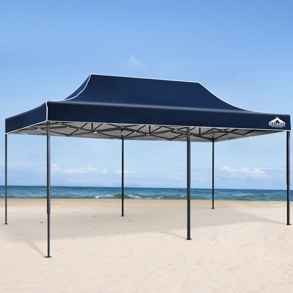 Instahut Gazebo Pop Up Marquee 3x6 Outdoor Wedding Base Pod Kit Navy