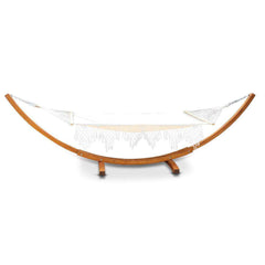 Double Tassel Free Standing Hammock with Wooden Stand - JUST Hammocks