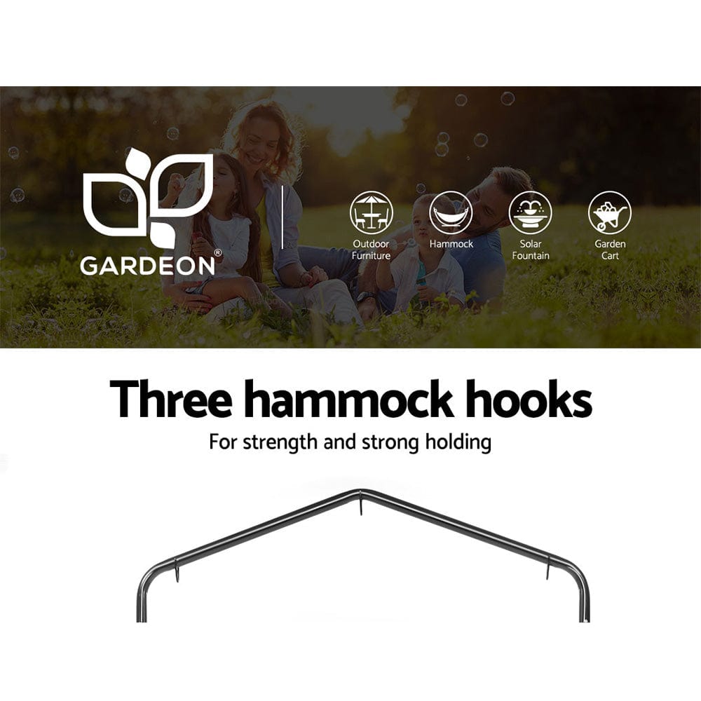 Gardeon Outdoor Hammock Chair with Stand Swing Hanging Hammock Pillow Rainbow