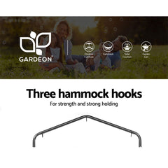 Gardeon Outdoor Hammock Chair with Stand Cotton Swing Relax Hanging 124CM Cream