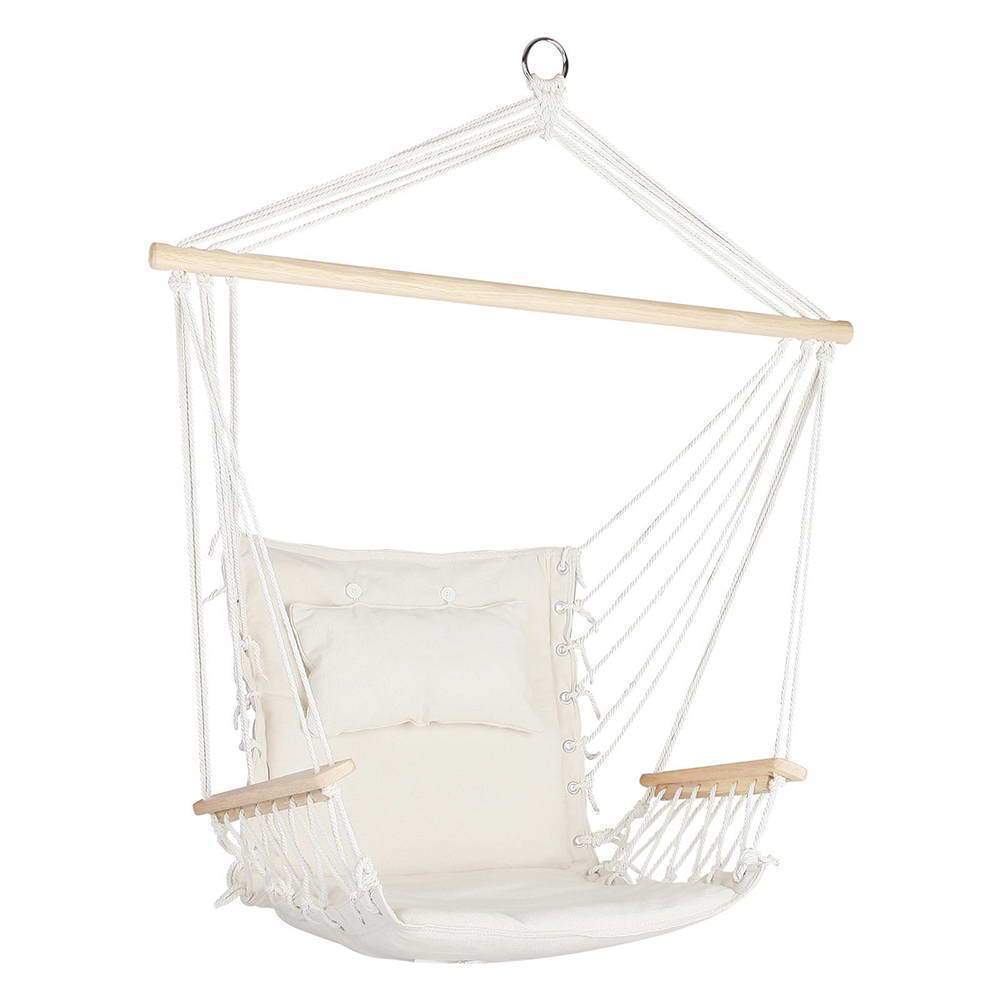 Gardeon Hammock Hanging Swing Chair - Cream - JUST Hammocks