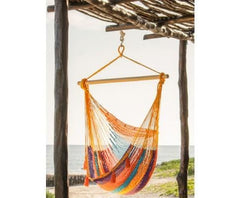 Extra Large Mexican Hammock Chair in Outdoor Cotton Colour Alegra - JUST Hammocks