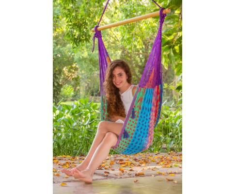 Extra Large Mexican Hammock Chair in Outdoor Cotton Colour Colorina - JUST Hammocks