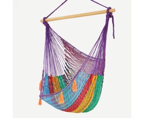 Extra Large Mexican Hammock Chair in Outdoor Cotton Colour Colorina - JUST Hammocks