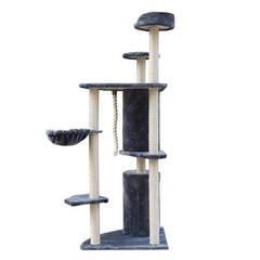 170cm Multi Level Cat Scratching Post - Grey - JUST Hammocks