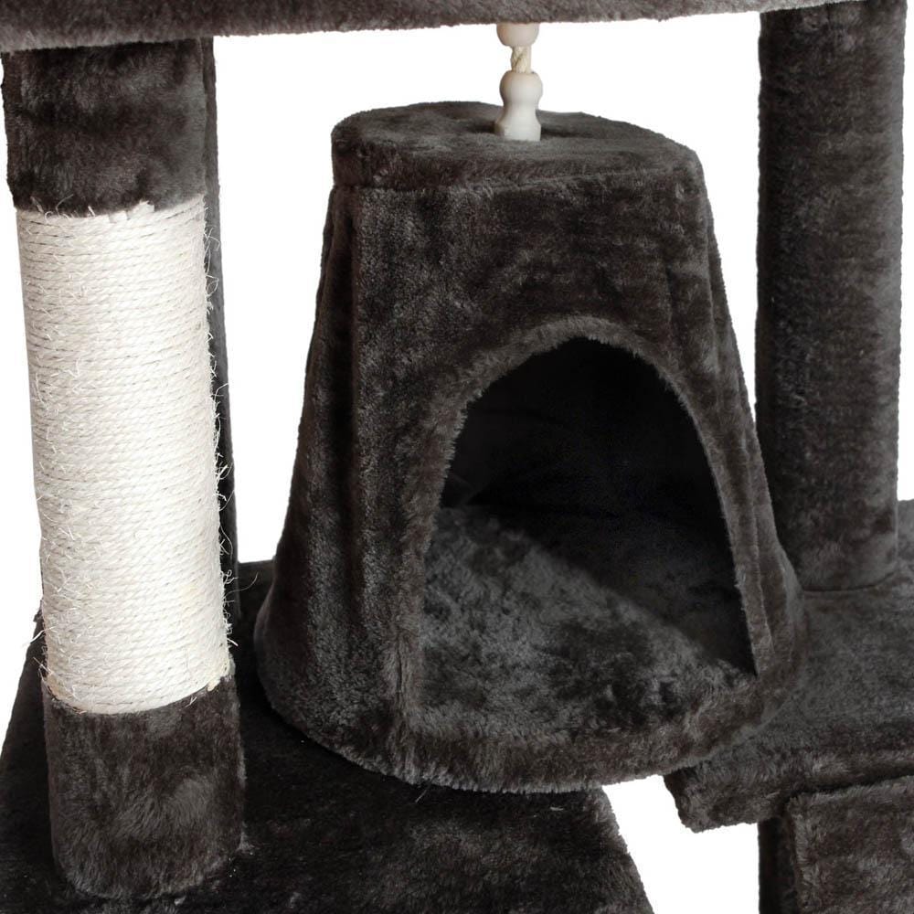 i.Pet 193cm Multi Level Cat Scratching Post - Grey - JUST Hammocks
