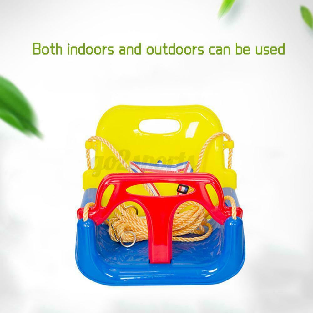 Adjustable Safe Bucket Baby Swing Seat with Seat Belt Kids Outdoor Yard Play - JUST Hammocks