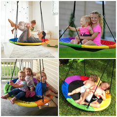 Tree Swing Flower Shape Outdoor Hammock Chair Kids Play Equipment Yard Toy - JUST Hammocks