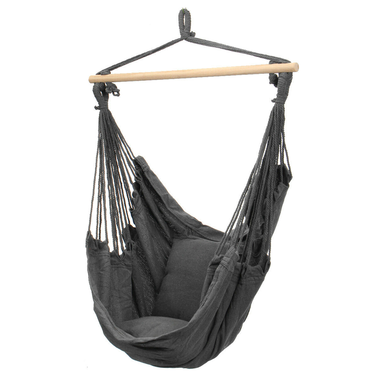 Deluxe Hanging Hammock Chair With Cushions