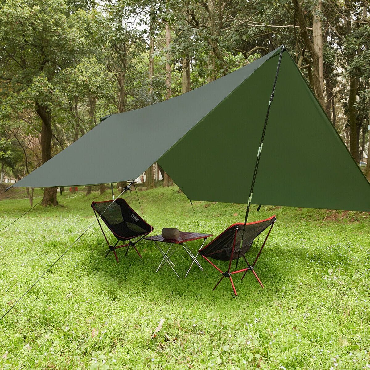 fly of a tent Camping Tarp Shelter Waterproof Hammock Rain Fly Tent Picnic Blanket 3